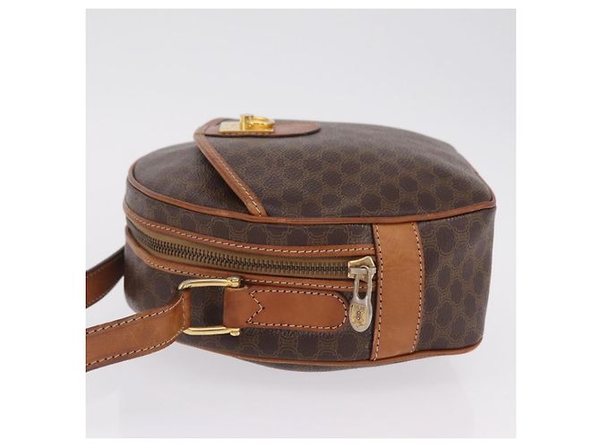 Céline CELINE Macadam Canvas Shoulder Bag PVC Leather Brown Gold - vista 4