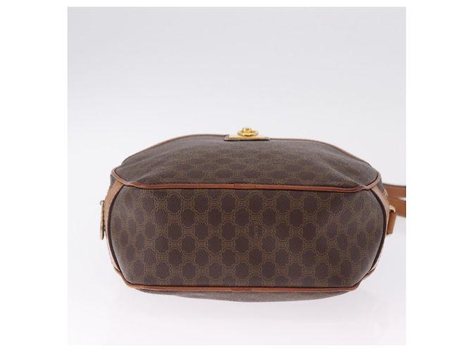 Céline CELINE Macadam Canvas Shoulder Bag PVC Leather Brown Gold - vista 5