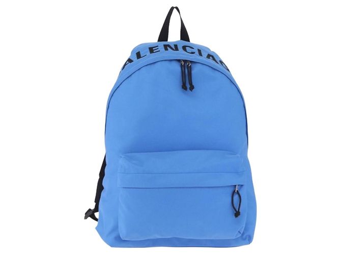Balenciaga Backpack Canvas Blue Silver 507480 - view 2