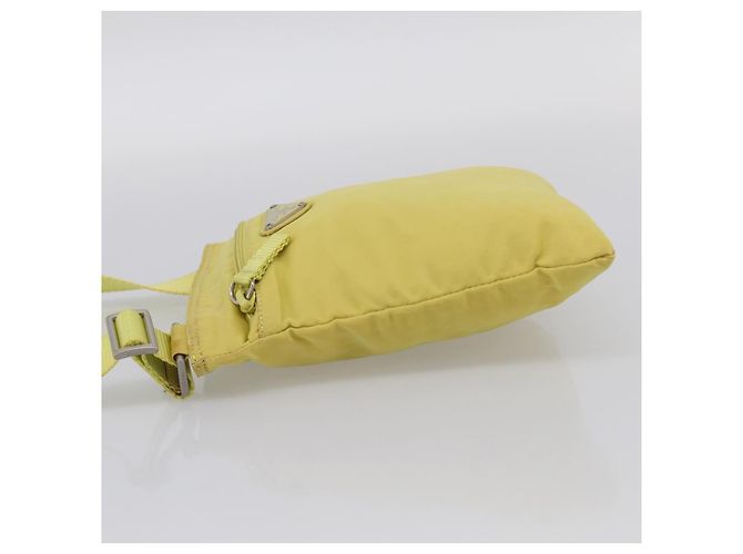 PRADA Schultertasche Nylon Gelb Silber - Ansicht 3