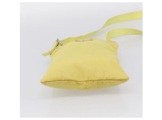 PRADA Schultertasche Nylon Gelb Silber - Ansicht 5