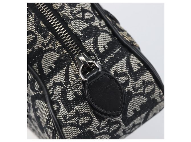 Christian Dior Trotter Canvas Double Saddle Hand Bag Black Silver - Ansicht 15