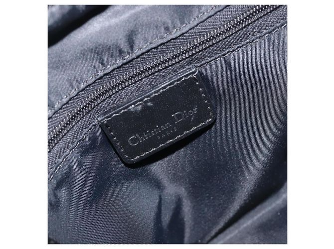 Christian Dior Trotter Canvas Double Saddle Hand Bag Black Silver - Ansicht 18