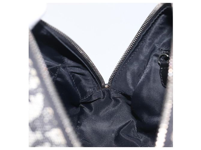 Christian Dior Trotter Canvas Double Saddle Hand Bag Black Silver - Ansicht 21