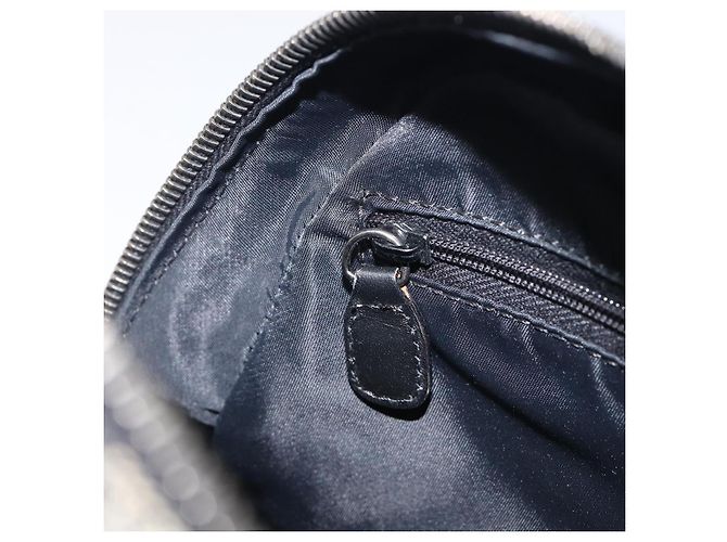 Christian Dior Trotter Canvas Double Saddle Hand Bag Black Silver - Ansicht 22