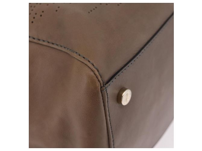 Céline CELINE Bolsa de mão em couro bege tom dourado - vista 12