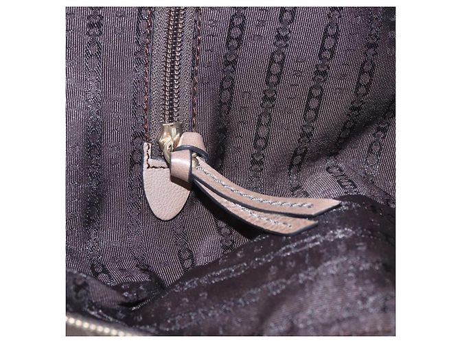 Céline CELINE Bolsa de mão em couro bege tom dourado - vista 23