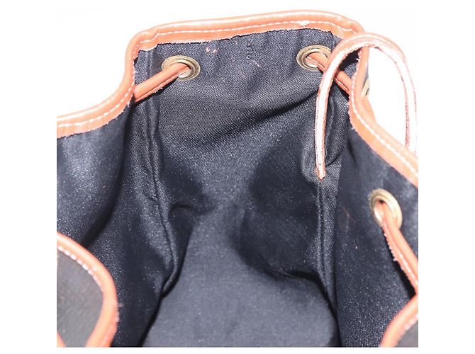 FENDI Pequin Canvas Shoulder Bag PVC Black Brown - view 23