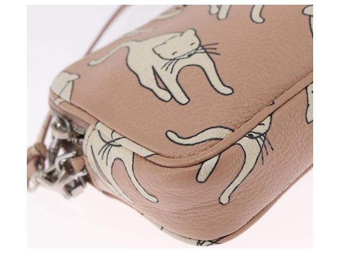 Miu Miu Bolso de hombro de piel rosa plata - vista 13