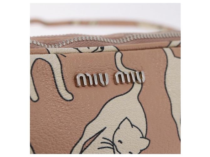 Miu Miu Bolso de hombro de piel rosa plata - vista 17