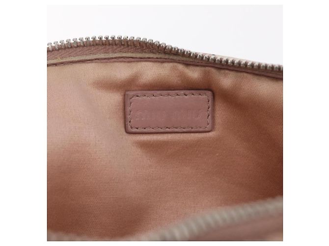 Miu Miu Bolso de hombro de piel rosa plata - vista 19