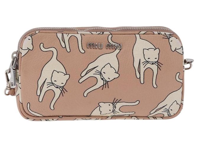 Miu Miu Bolso de hombro de piel rosa plata - vista 2