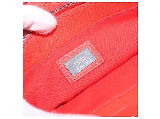 FENDI Petite 2Jours Hand Bag Leather 2way Blue Silver 8BH253 - vista 21