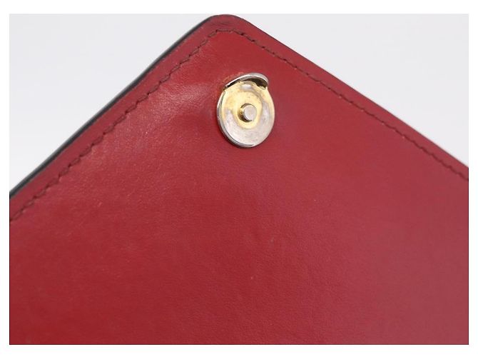 PRADA Chain Shoulder Bag Safiano leather Red Gold - vista 22