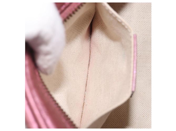 GUCCI Sac Bamboo en toile Micro GG Guccissima Cuir Rose 309538 - vue 23