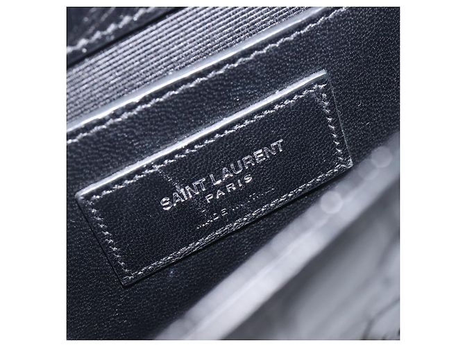 Autre Marque Saint Laurent Kate Chain Shoulder Bag Leather Black Silver - vista 22