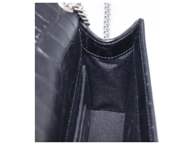 Autre Marque Saint Laurent Kate Chain Shoulder Bag Leather Black Silver - vista 24