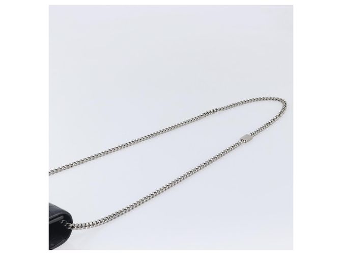 Autre Marque Saint Laurent Kate Chain Shoulder Bag Leather Black Silver - vista 8