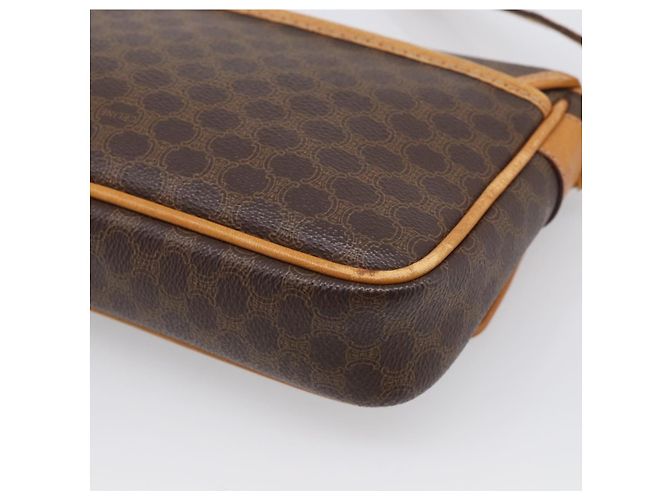 Céline CELINE Macadam Canvas Shoulder Bag PVC Leather Brown Gold - vista 13
