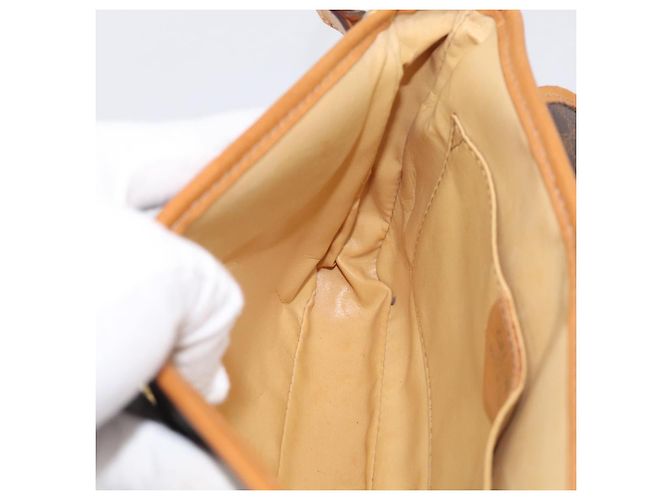 Céline CELINE Macadam Canvas Shoulder Bag PVC Leather Brown Gold - vista 20