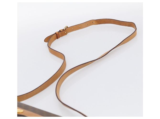 Céline CELINE Macadam Canvas Shoulder Bag PVC Leather Brown Gold - vista 9