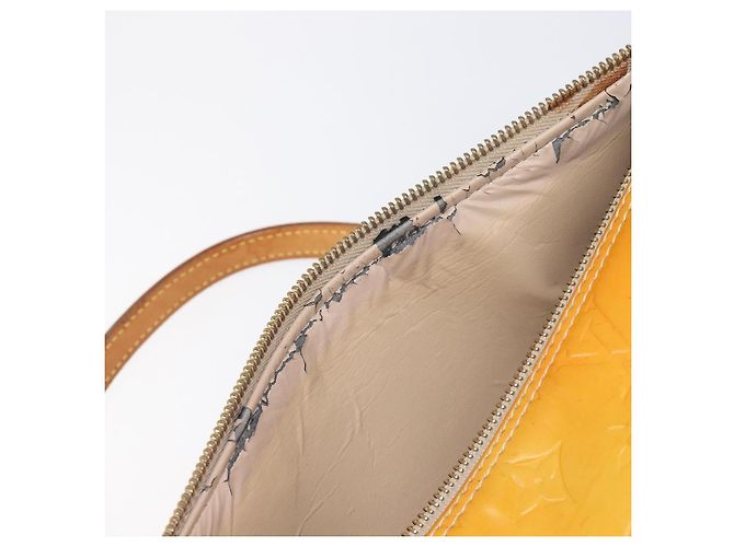 LOUIS VUITTON Monogram Vernis Bedford Hand Bag Beige M91006 LV - vue 22