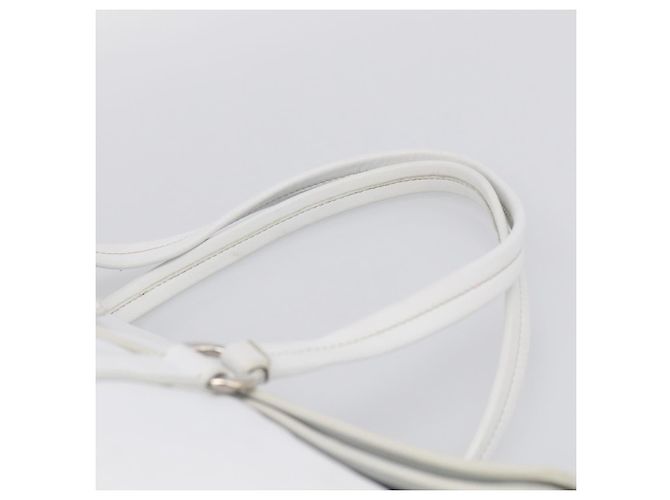 PRADA Tote Bag Leather White Silver - view 14