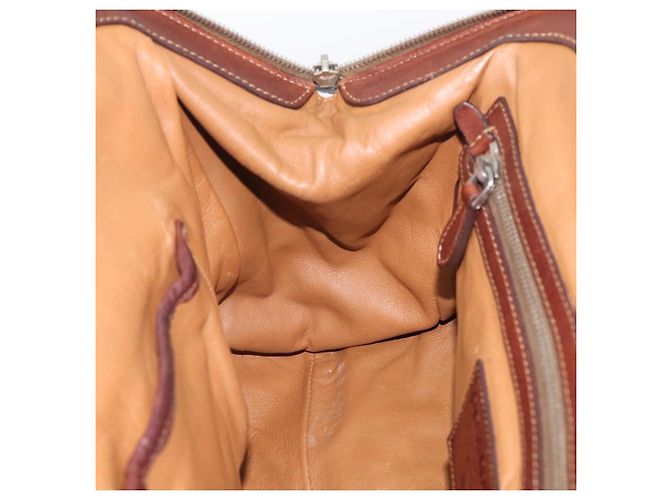 PRADA Tote Bag Leder Braun Silber - Ansicht 21