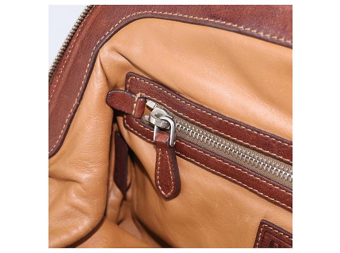 PRADA Tote Bag Leder Braun Silber - Ansicht 22