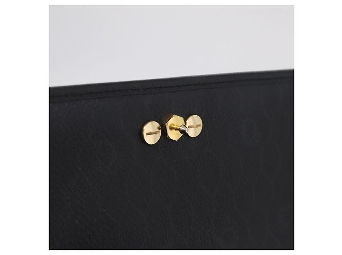 Christian Dior Chain Shoulder Bag Leather Black Gold - vista 16