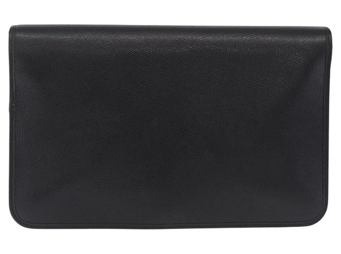Christian Dior Chain Shoulder Bag Leather Black Gold - vista 3