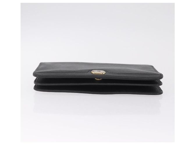 Christian Dior Chain Shoulder Bag Leather Black Gold - vista 9