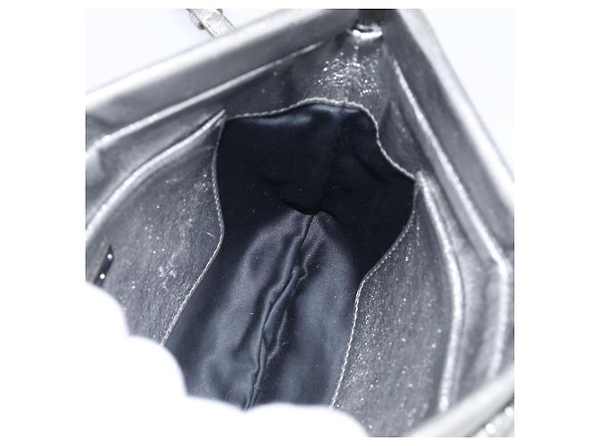 Miu Miu Matelassé Schultertasche Leder Silver - Ansicht 19