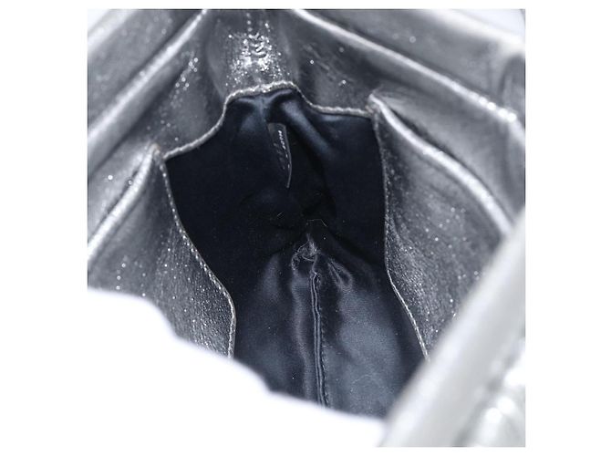 Miu Miu Matelassé Schultertasche Leder Silver - Ansicht 20