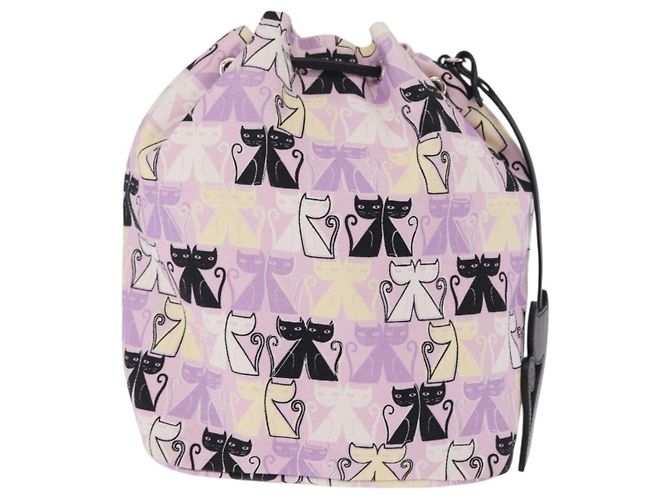 Miu Miu Pouch Canvas Pink Silver - vista 3
