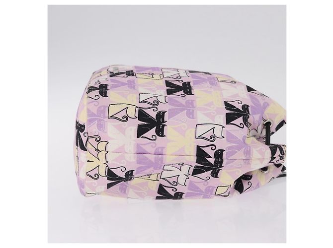 Miu Miu Pouch Canvas Pink Silver - vista 4