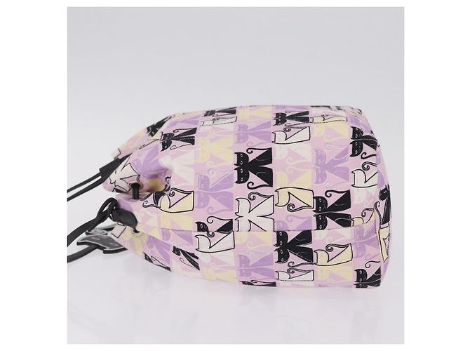 Miu Miu Pouch Canvas Pink Silver - vista 5