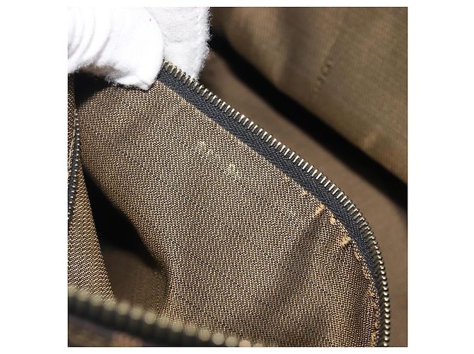 FENDI Zucca Canvas Vanity Cosmetic Pouch Brown Gold Tone - vista 12