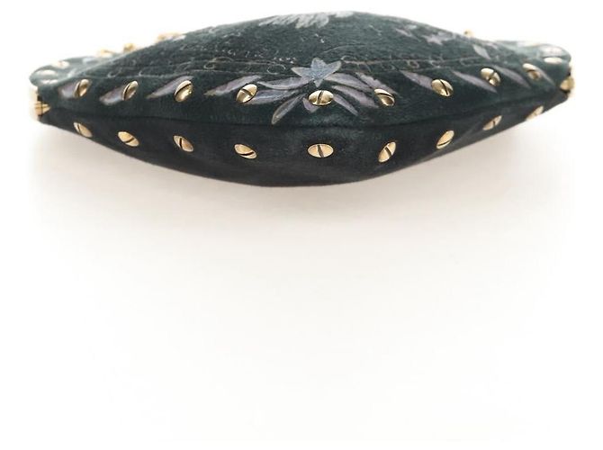 Christian Dior Chain Shoulder Bag Suede Black Gold - vista 5