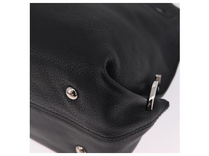 Salvatore Ferragamo Sofia Gancini Bag Leather 2way Black Silver - vista 17