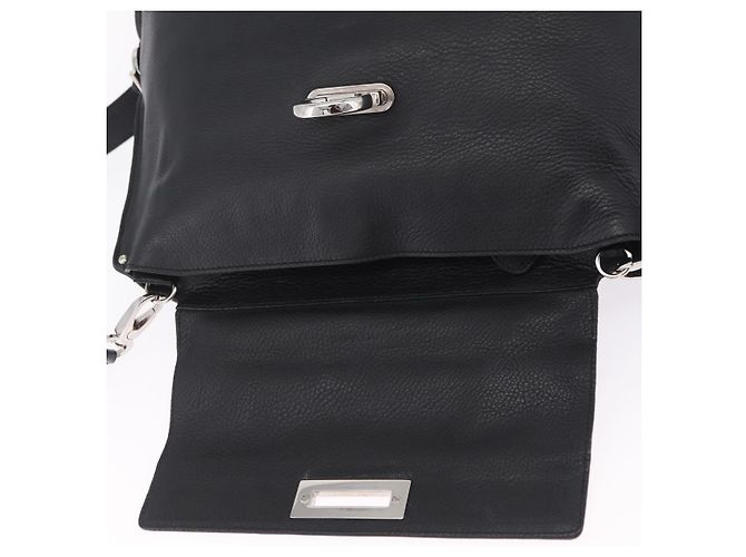 Salvatore Ferragamo Sofia Gancini Bag Leather 2way Black Silver - vista 19