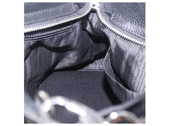 Salvatore Ferragamo Sofia Gancini Bag Leather 2way Black Silver - vista 25