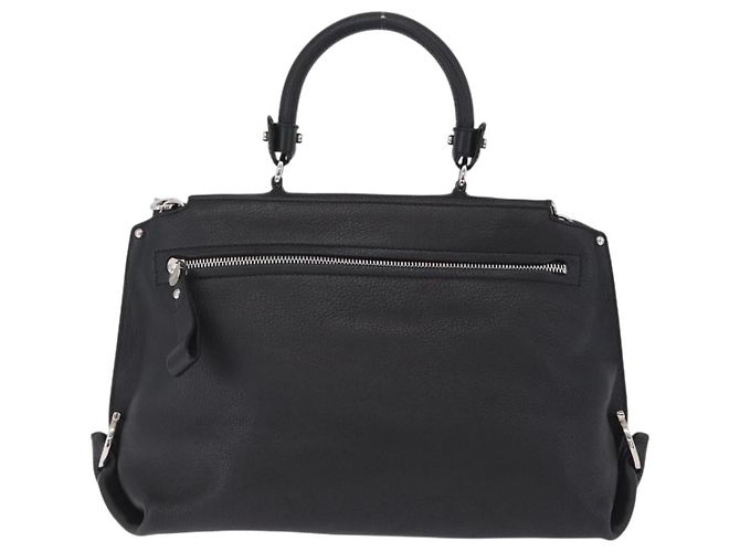 Salvatore Ferragamo Sofia Gancini Bag Leather 2way Black Silver - vista 3