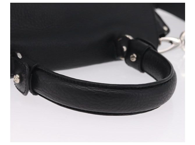 Salvatore Ferragamo Sofia Gancini Bag Leather 2way Black Silver - vista 7