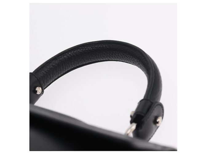 Salvatore Ferragamo Sofia Gancini Bag Leather 2way Black Silver - vista 8