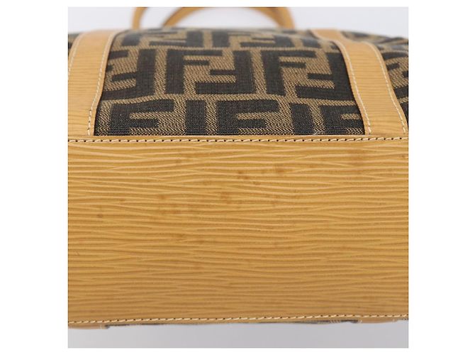 FENDI Zucca Canvas Hand Bag Black Brown - vista 10