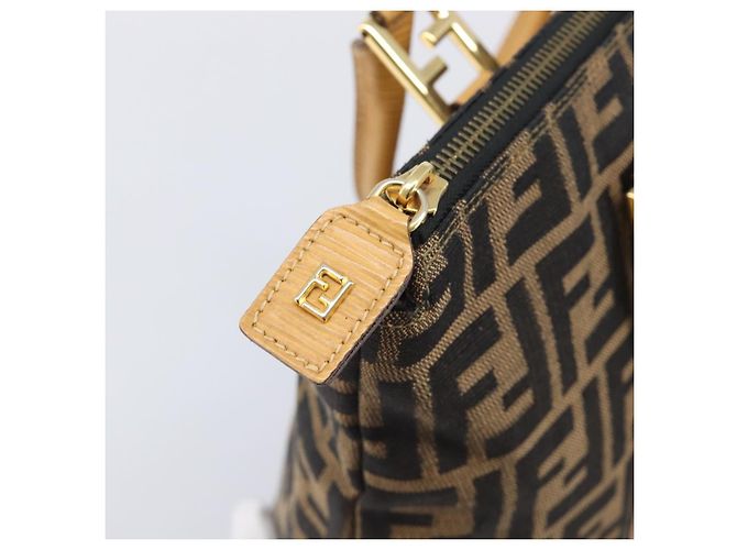 FENDI Zucca Canvas Hand Bag Black Brown - vista 15