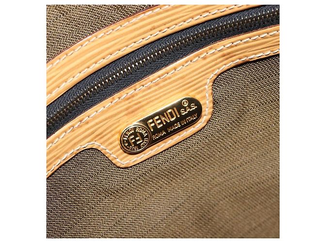 FENDI Zucca Canvas Hand Bag Black Brown - vista 17