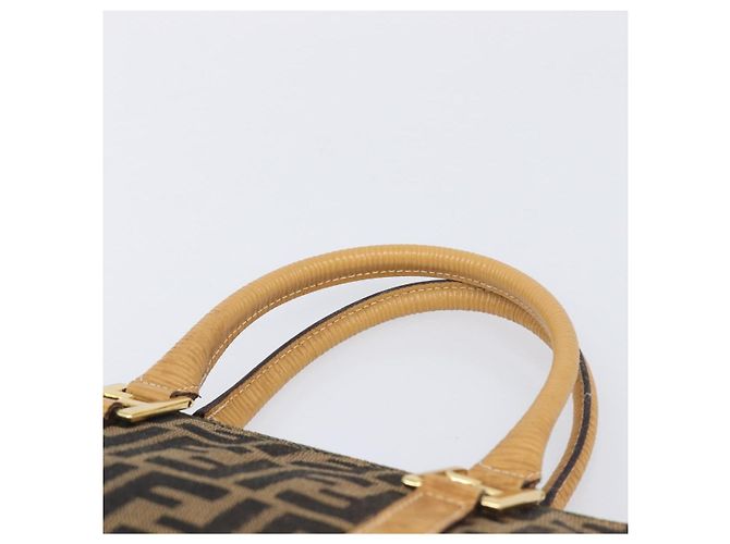 FENDI Zucca Canvas Hand Bag Black Brown - vista 8