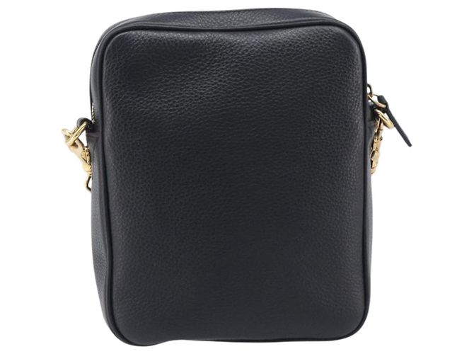 VERSACE Shoulder Bag Leather Black Gold - vista 2